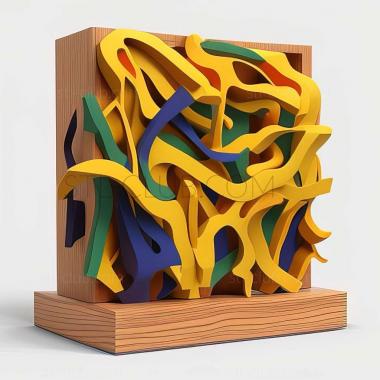 3D мадэль Джоан Митчелл, американская художница. (STL)